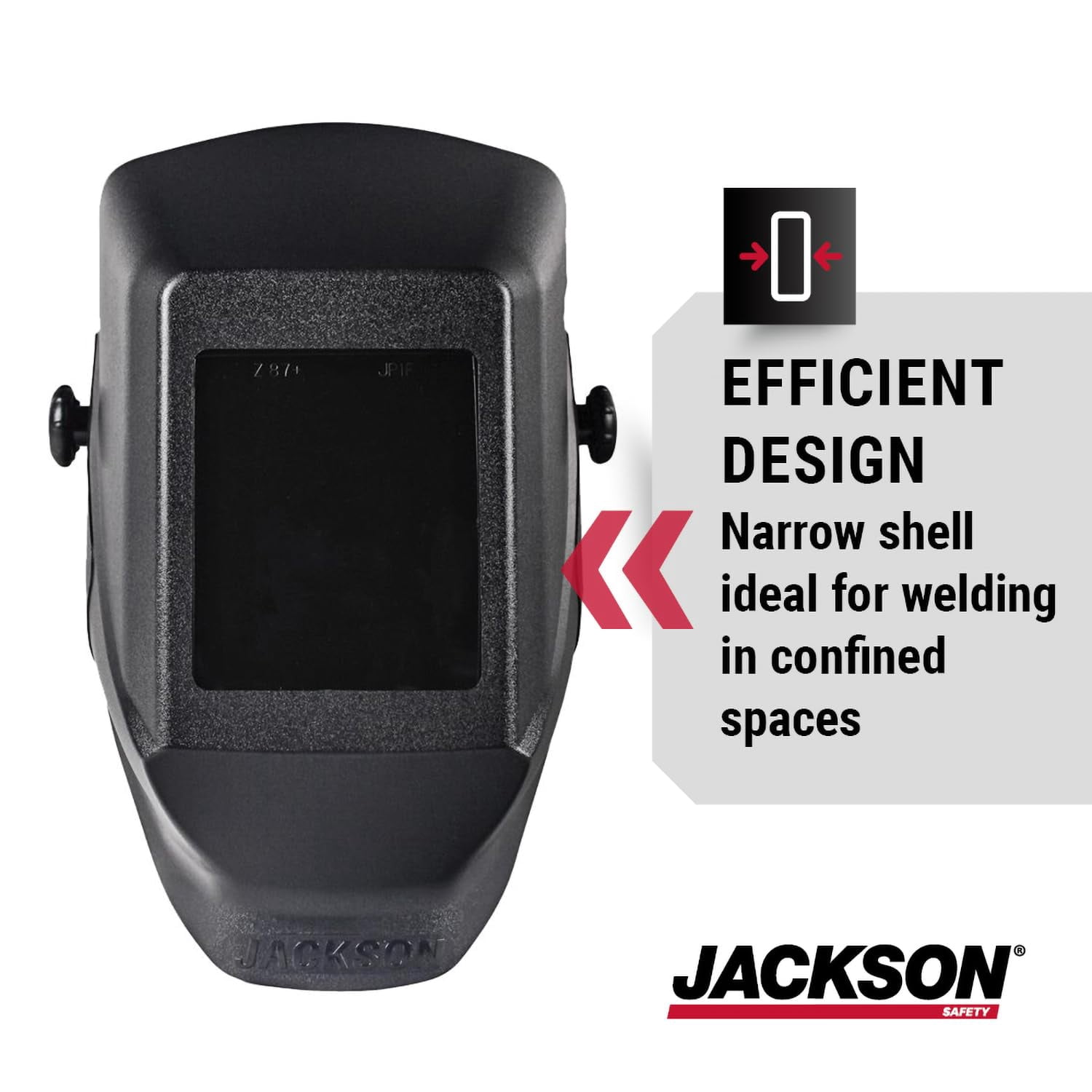 Welding Helmet with Fixed Shade 10, Auto Darkening Hood for Men Women, Hard Hat Adaptable Design, Narrow Shell for Confined Areas, HSL-100, Black