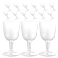 thumbnail image 3 of 48 copas de plástico reutilizables para vino, transparentes, con fondo desmontable, para cócteles, 3 of 8