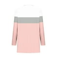 thumbnail image 6 of Jtjvou Trendy Tops Open Front Lightweight Cardigan for Women Soft Thin Cardigans Casual Loose Long Sleeve Breathable Cover Ups Dusters Plus Siz High Low Hem Pink L, 6 of 7