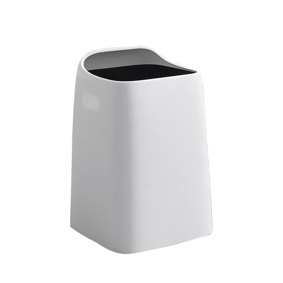 TureClos Trash Can Double-layer Garbage Bin No Lid Waste Case Open Type Basket For Living Room Kitchen Bathroom Household White 10L