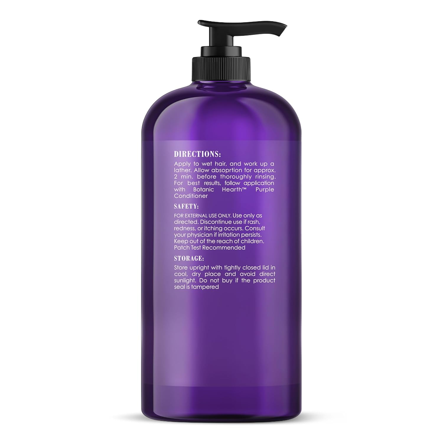 Botanic Hearth Purple Shampoo - for All Shades of Blonde, Silver and Gray Hair - With Lavender Oil, Vitamin E, & Rosemary Oil - Enhances Highlights - Sulfate Free, Paraben Free, 16 fl oz
