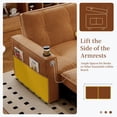 thumbnail image 7 of Hommoo 70" Convertible 2-in-1 Pull Out Couch Bed, Multi-Functional Corduroy Loveseat Sleeper Sofa Bed, Orange, 7 of 7
