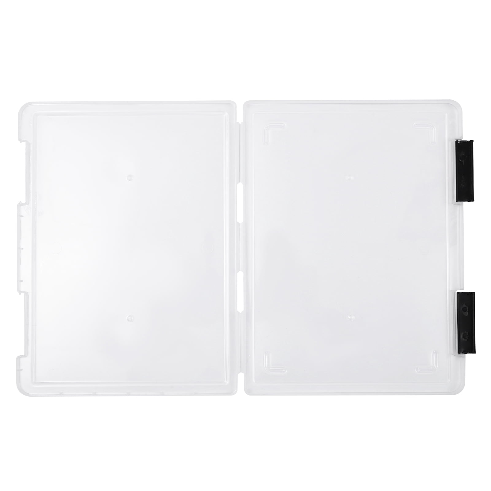Dwellnix Clear File Boxes Magazines Photos Holders Plastic Document Storage Cases 12PCS