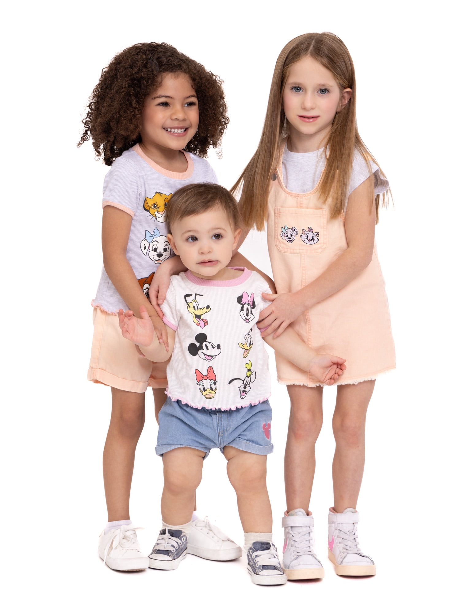 Disney Mickey & Friends Toddler Girls Top and Denim Shorts Outfit Set, 2-Piece, Sizes 12M-5T