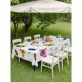 thumbnail image 4 of Outdoor Tablecloths with Umbrella Hole & Zipper, Cute Butterfly Dragonfly 60 x102 Inch Rectangle Tablecloths, Farmhouse Botanical Floral Blue Waterproof Table Cloth, Patio/Pool/Picnic Table Covers, 4 of 8