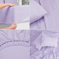 thumbnail image 4 of MyOwn Full Size Sheet Set - Cotton Rich Bedding Sets Full, 4 Piece Deep Pocket Full Bed Sheets - Ultra Soft, Wrinkle Resistant, Quick Dry, Easy Care Full Sheets - Purple, 4 of 6