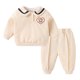 thumbnail image 1 of Gibobby Conjunto de Sudadera y Pantalón Infantil niño Niño Bebé Niños Niñas Sudadera Pullover Tops Pantalones sólidos Pantalones Traje Conjunto 2PCS Ropa(Beige,3-4 Años), 1 of 3