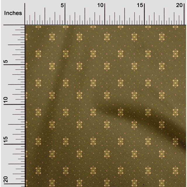 oneOone Polyester Lycra Fabric Diamond & Triangle Geometric Print Fabric By Yard 56 Inch Wide