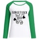 thumbnail image 4 of Puntoco Mujer Primavera Patchwork St. Patrick'S Day Impreso Manga Larga Cuello Redondo Casual Tee tops Puntoco Puntoco-5551, 4 of 6