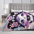 thumbnail image 4 of Kuromi Blanket, Anime Throw Blanket For Couch Sofa Bed, Soft Cozy Lightweight Warm Flannel Blanket, Home Decor, Anime Gifts For Boys Girls Kids Teens, 80"X60", 4 of 9