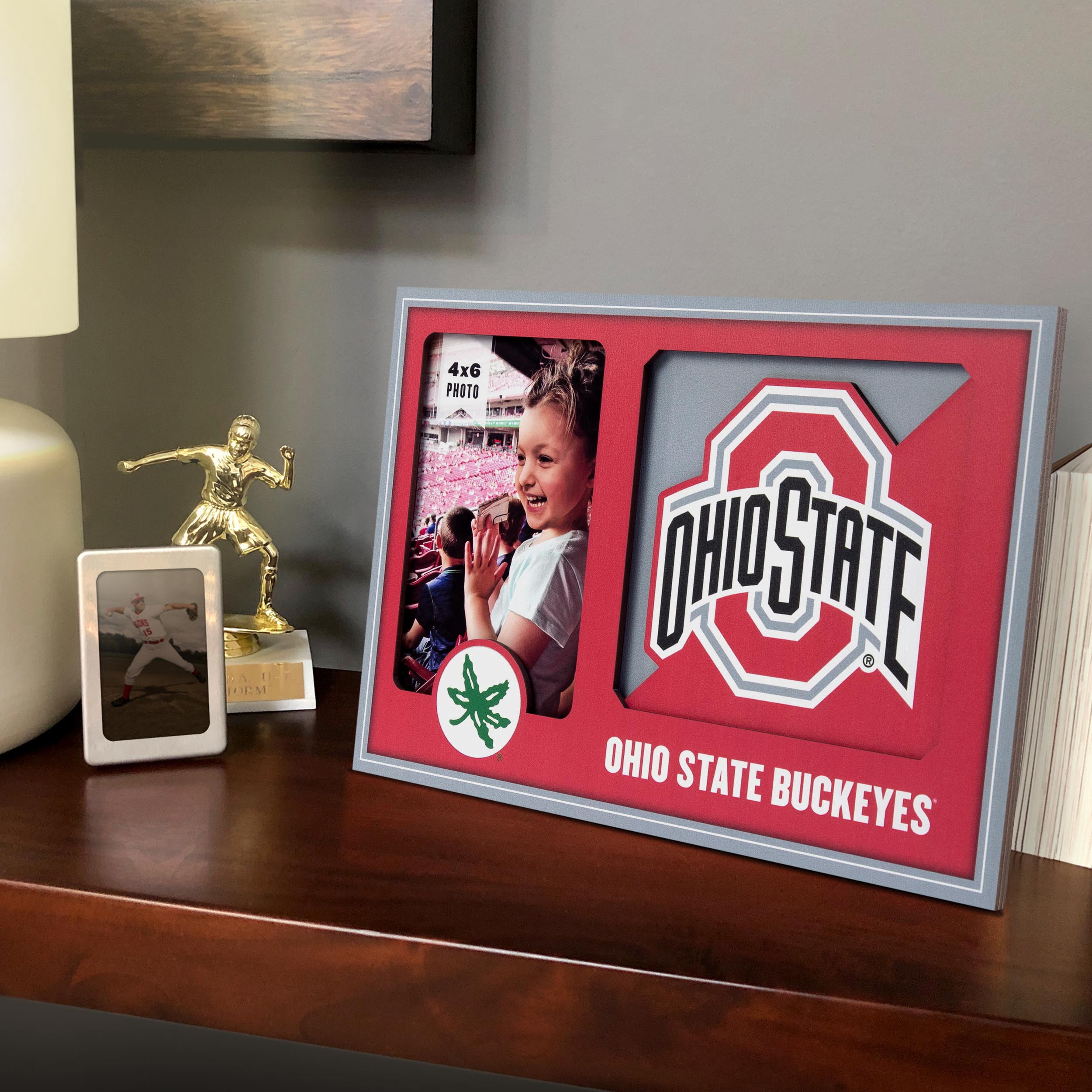 Ohio State Buckeyes 3D Logo Picture Frame