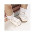 thumbnail image 3 of Franhais Newborn Anti-slip Shoes, Baby Girls Hollow-out Solid Color First Walking Shoes with Bow, 3 of 8