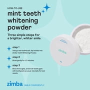 Zimba Activated Enamel Vegan Mint Teeth Whitening Powder