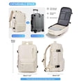 thumbnail image 4 of Mochila de viaje VGCUB grande de 40 litros para ordenador portátil de 17 pulgadas, color beige, 4 of 9