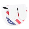 thumbnail image 2 of Waterproof PU Golf Mallet Headcover Center Putter Cover Protector with Magnetic Closure(Small Semi circular Double Ears ), 2 of 5