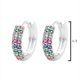 thumbnail image 4 of Pendientes de aro pequeño para las mujeres de moda chapado en oro de circonio cúbico de peso ligero cartílago Huggie Pendientes de aro de oro de joyería para las mujeres, 4 of 7