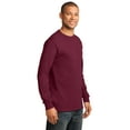 thumbnail image 4 of Port Company Tall Long Sleeve Essential Tee-XLT (Cardinal), 4 of 6