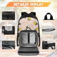thumbnail image 3 of Bulopur Pink Daisy Print Kids Backpack Set 4 Pcs Cartoon Breathable Kids School Bag with Lunch Box, Pencil Case and Water Bottle Cover for Toddler Preschool Girls, 3 of 7