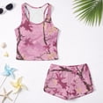thumbnail image 4 of Psesaysky Pink Hunting Tankini Swimsuits for Girls Modest Tank Tops with Shorts 2 Piece Bathing Suits for Teens Girl 6-15 Years, 4 of 7