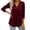 C-RD295, variant on DHFJKG Shirts For Women Casual 3/4 Sleeve Flowy Comfortable Notch V Neck Solid Color Loose Tunic Trendy Tops