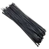 Zip Cable Ties 14" 50Lbs 100Pc Uv Black Made In Usa Nylon Wire Tie Wraps