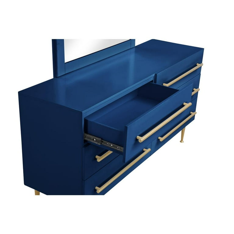 Bellanova Navy Dresser with Gold Accents - Walmart.com