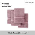 thumbnail image 4 of Juego de toallas de baño LANE LINEN Luxury, 100% algodón, 4 piezas, Wishful Mauve, 4 of 9