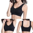 thumbnail image 4 of Yoone Women V-Neck Stretch Wire Free Pure Color Bra Yoga Sports Crop Tops Sleepwear, 4 of 7