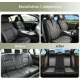 thumbnail image 6 of LAONNVIR Seat Covers Full Set Fit for Honda CR-V 2007-2024 2025 Faux Leather Car Seat Cover Waterproof Automotive Seat Cushion Protectors Compatible Airbag (Black&Grey,5 Seats), 6 of 8