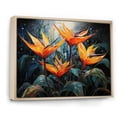 thumbnail image 2 of Designart "Paradise of the Birds of Paradise IV" Floral Floater Framed Canvas Wall Art, 2 of 7