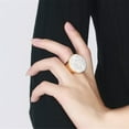 thumbnail image 3 of Women Huge Domed Round White CZ Rhinestone Crystal Ring, 3 of 3