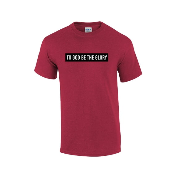 To God Be The Glory Men's Christian Short Sleeve T-shirt Grahic Tee-Antique Cherry-small