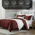 thumbnail image 3 of Superior 650 Thread Count Egyptian Cotton Duvet Cover Set, Burgundy, King/ Cal King, 3 of 8