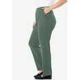 thumbnail image 3 of Woman Within Plus Size 7-Day Knit Straight Leg Pant Stretch Elastic Waist (Petite & Tall Available), 3 of 6