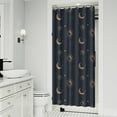 thumbnail image 2 of Gothic Shower Curtain - Dark Celestial Moon & Star Print, Mystical Cosmic Theme Bath Decor, Waterproof Polyester, 36"Wx72"L, Goth Aesthetic Gift, 2 of 5