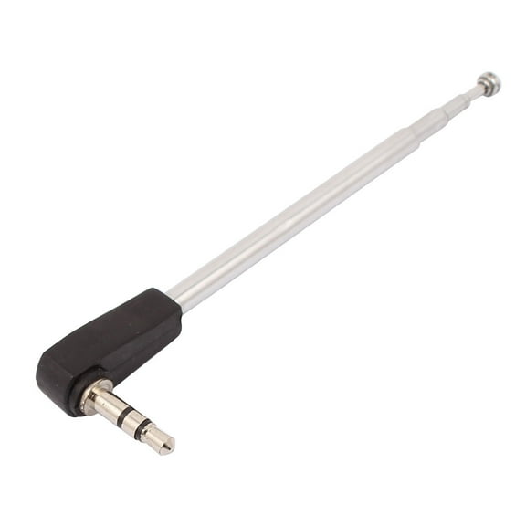 3.5mm 4 Section Telescoping Stainless Steel AM FM Radio Antenna Plug 9.5"/ 24cm