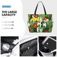 thumbnail image 4 of Rocae Palm Leaves And Tropical Flowers for Large Women's Waterproof Beach Bag Tote with 7 Pockets Pool Bag for Travel Gym Vacation, 4 of 6