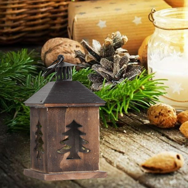Porta vela Macarena decoración desgastada para jardín y Árbol de Navidad