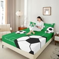 thumbnail image 4 of Manfei Football Soccer 4pcs Bed Sheets for Teens Boys Girls,Ball Gamer King Sheets,Sport Theme Super Cozy Sheet Set,Breathable Home Decor, 4 of 7