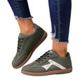 thumbnail image 5 of YLYL Womens Sneakers Lace up Gum Sole Retro Fashion Casual Comfort Walking Tennis Shoes, 5 of 9