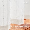 thumbnail image 3 of Cortinas de Cocina Jinchan Semi Transparentes con Mini Pompones y Voile de 24 cm, 3 of 9