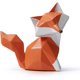 thumbnail image 1 of Estatua de zorro de arte, figura decorativa, escultura de zorro, regalo de animal de resina de 10 cm, 1 of 1