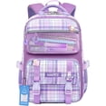 thumbnail image 1 of Mochilas Escolares AMLEBE para Niñas Gran Capacidad Impermeable Bolsa Libro, 1 of 5