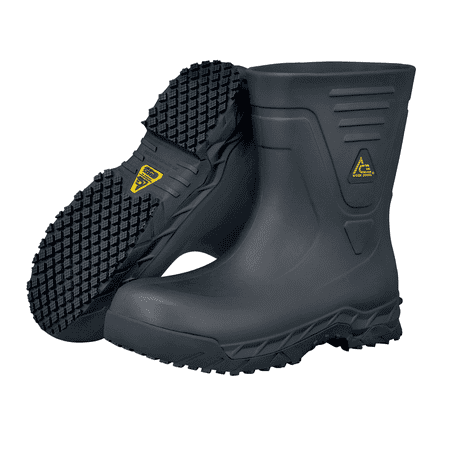 ACE Work Boots Bullfrog Pro II, Men's, Women's, Unisex Slip Resistant, Water Resistant Work Boots, Black, EH Rated