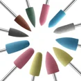 thumbnail image 4 of Pulidor de goma de silicona, cabezal de molienda de 2,35mm, broca de uñas, taladro eléctrico para manicura, accesorio para máquina, 10 unidades por juego, 4 of 5