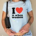 thumbnail image 3 of I Love It When Women Baby Tee Y2K Feminist Shirt Funny Baby Tee I Heart Shirt Cute Trendy Top 2000s Clothes Women's Rights Gift For Her Women's Graphic Baby Tee Y2K Aesthetic Shirt, 3 of 6