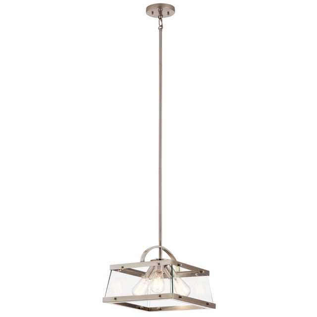 Kichler Canada Darton 3-Light Pendant/Semi Flush, Pewter Finish, Clear Glass