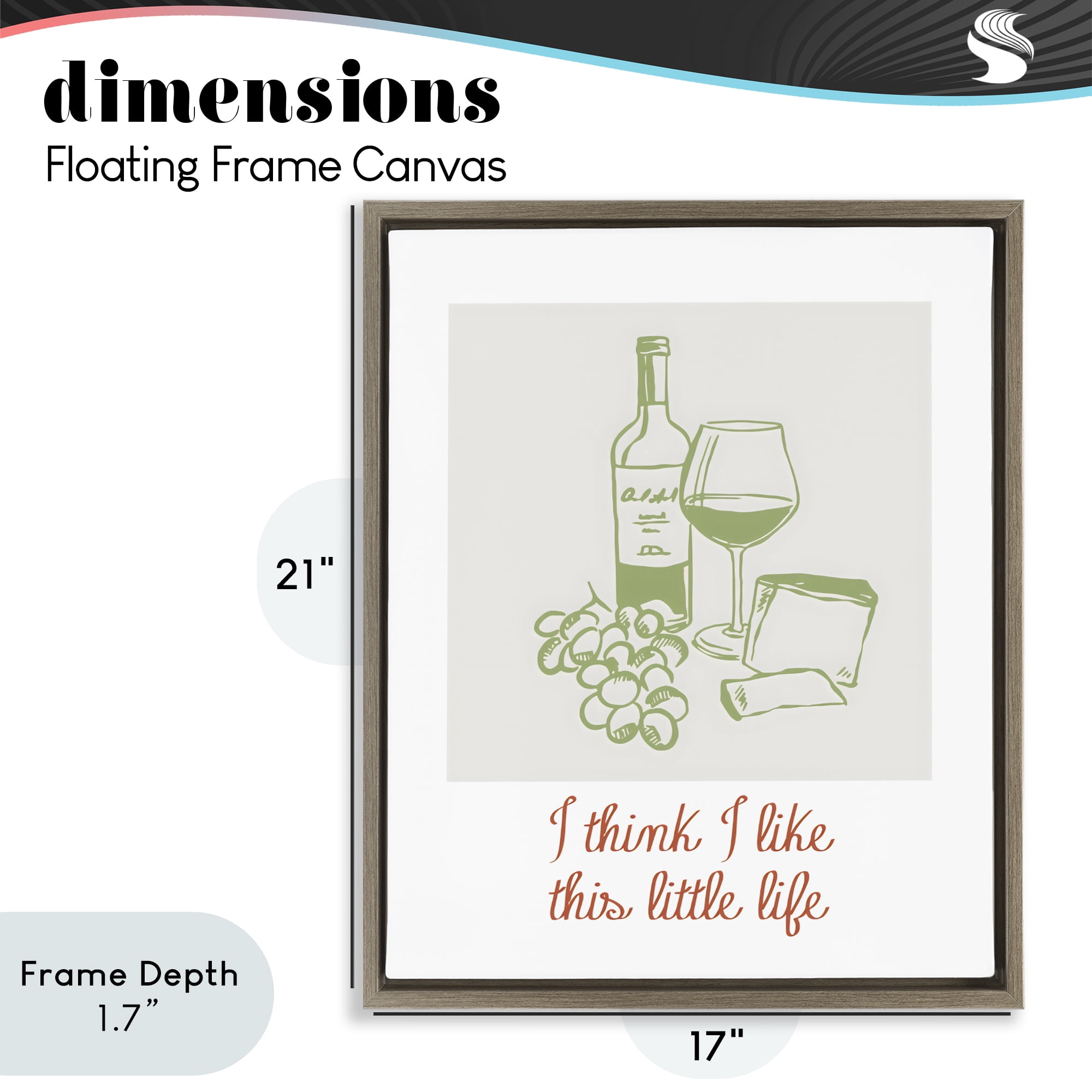 Stupell Industries I Think I Like This Little Life Brown Framed Floater Canvas Wall Art, design by The Prints Vibe