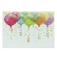 thumbnail image 1 of Birthday Cutting Board, 3D Style Flying Balloons with Curled Ribbons Rain Entertainment Print, Decorative Tempered Glass Cutting and Serving Board, Large Size, Multicolor, by Ambesonne, 1 of 1