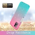 thumbnail image 4 of T-Mobile Revvl 6 5G Case, Rosebono Hybrid Glitter Sparkle Transparent Colorful Gradient TPU Skin Cover Protection Case For T-Mobile Revvl 6 5G (Pink/Teal), 4 of 4